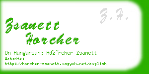 zsanett horcher business card